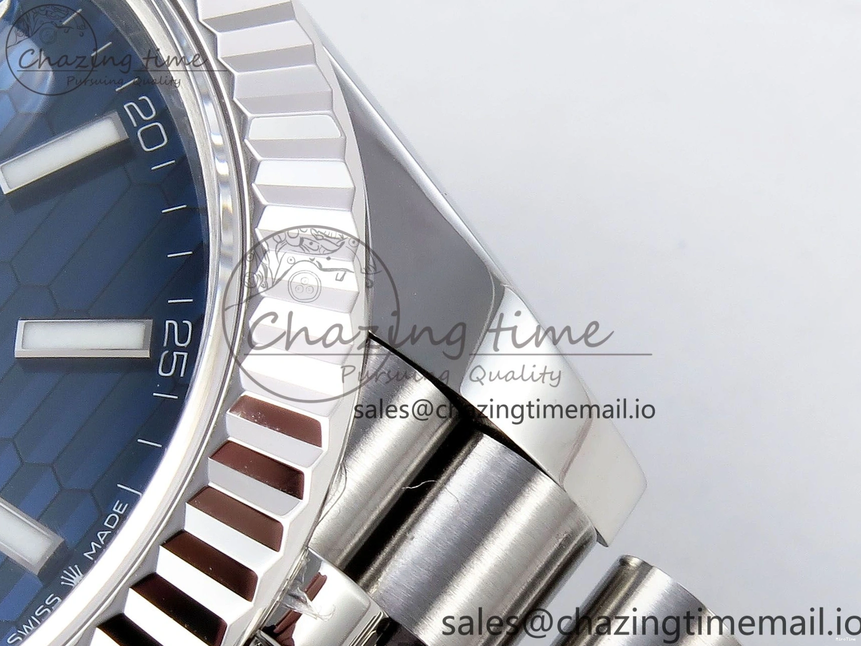 MiroTime 0405 DateJust 41 126334 904L SS VSF 1:1 Best Edition Blue Textured Dial on Jubilee Bracelet VS Youthful 1326